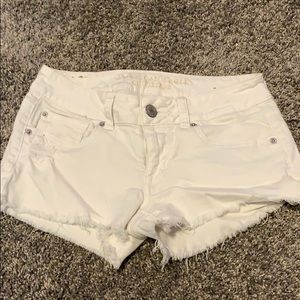 American Eagle White Jean Shorts
